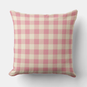 Pink Buffalo Kariert   Städtischer Bauernstil Kissen