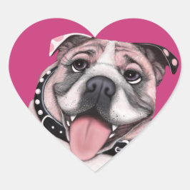 Pink Bulldog Stickers