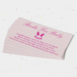 Pink Bunny Baby Duschbücher für Babykarte Begleitkarte
