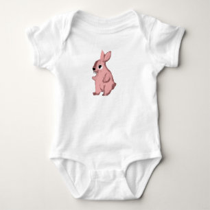 Pink Bunny Baby Strampler