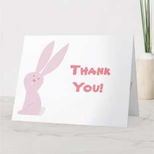 Pink Bunny Dankeskarte