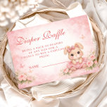 Pink Bunny Floral Diapper Raffle Begleitkarte<br><div class="desc">A sweet and charming baby shower design featuring an adorable bunny surrounded by soft pink roses and delicate butterflies. The gentle watercolor background in blush tones creates a romantic nursery aesthetic, while the floral details add a dreamy storybook feel. A tiny bow and tutu give the bunny an extra adorable...</div>
