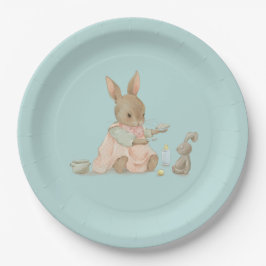Pink Bunny Girl Pappteller