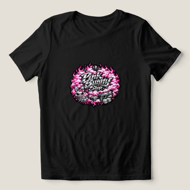 Pink Bunny Mafia (Streets)  Tri-Blend Shirt (Design Vorderseite)