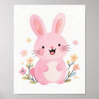 Pink Bunny Poster