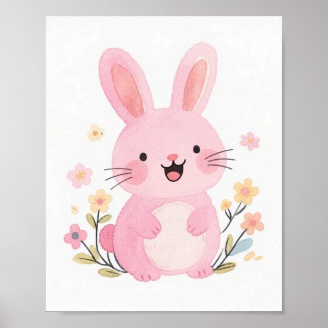 Pink Bunny Poster (Vorne)