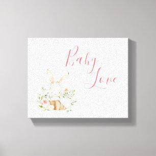 Pink Bunny Rabbit Animal Leinwanddruck