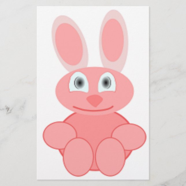 PINK BUNNY RABBIT BRIEFPAPIER (Vorderseite)
