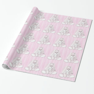 Pink Bunny Rabbit Geschenkpapier