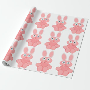 PINK BUNNY RABBIT GESCHENKPAPIER