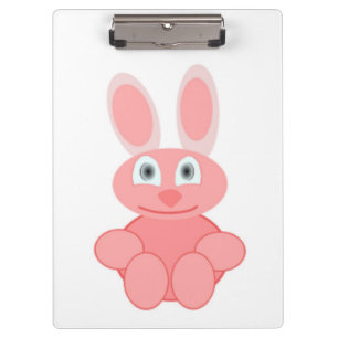 PINK BUNNY RABBIT KLEMMBRETT