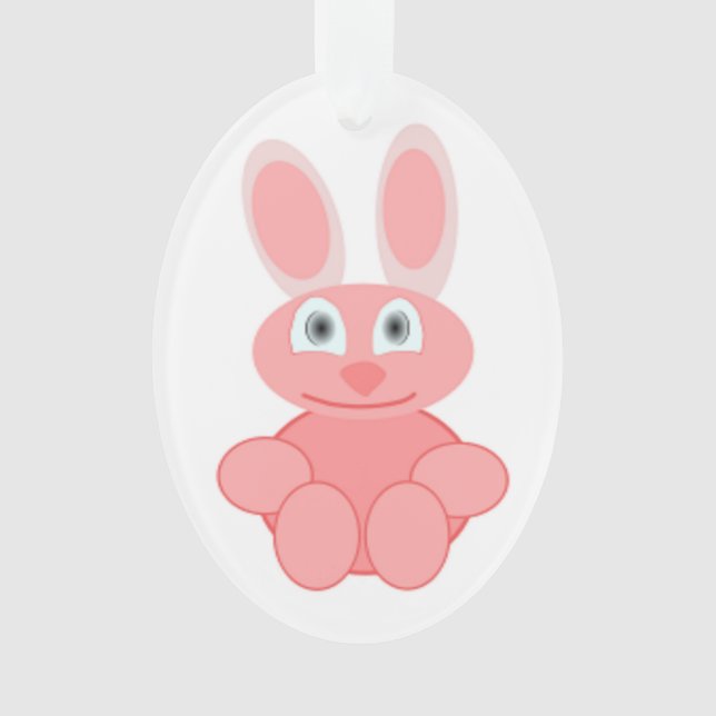 PINK BUNNY RABBIT ORNAMENT (Vorderseite)
