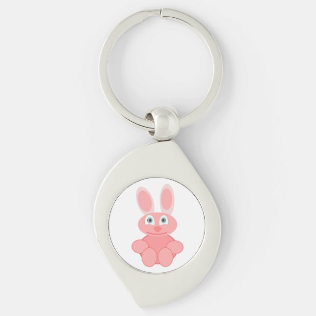 PINK BUNNY RABBIT SCHLÜSSELANHÄNGER (Vorderseite)