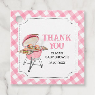 Pink Burger GRILLEN Baby Showplatz Geschenkanhänger