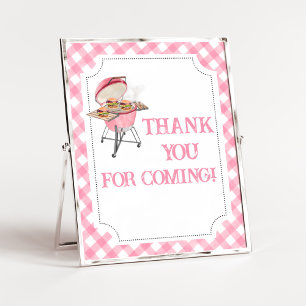 Pink Burger GRILLEN Babydusche Danke, dass ihr gek Poster