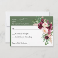 Pink & Burgund Floral 7 ni Mahlzeiten UAWG - Grün