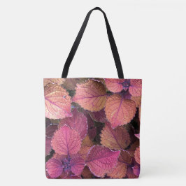 Pink Burgundy Cream Leaf Tasche
