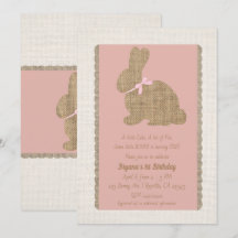 Pink & Burlap Rustikaler Sonnenstuhl Ostern 1. Geb