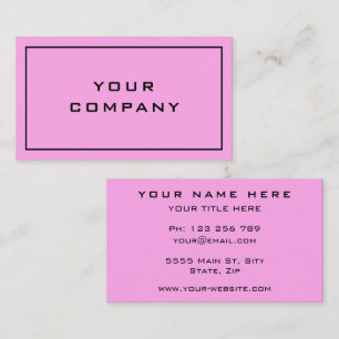 Pink Business Card Ihr eigenes Design - Farben aus Visitenkarte