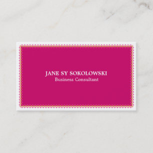 Pink Business Consultant Beruflich Visitenkarte