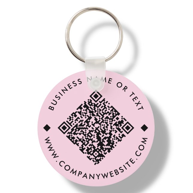 Pink | Business Custom QR Code Schlüsselanhänger (Von Creator hochgeladen)