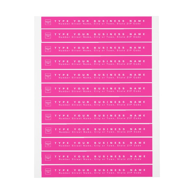 Pink Business Rücksendeadresse Slim (Bogen)