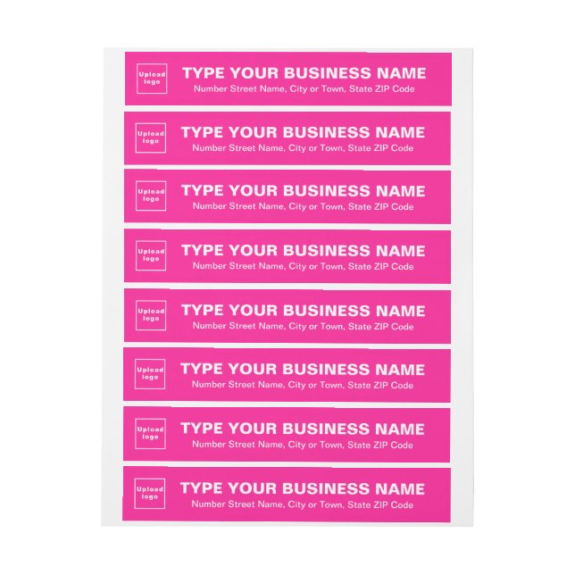 Pink Business Wrap rund um das Adressetikett Rundum-Adressaufkleber (Bogen)