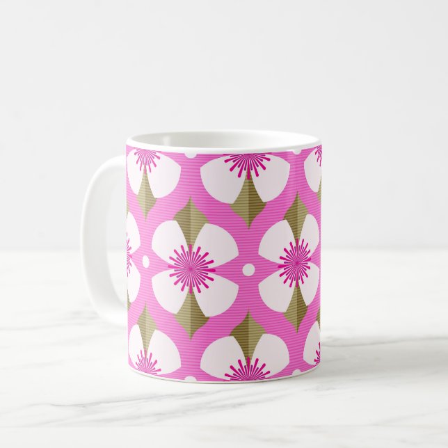 Pink Buttercup Kaffeetasse (Vorderseite Links)