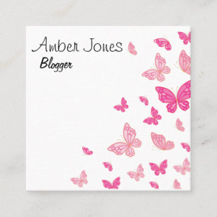 Pink Butterfats QR-Code der Social Media Quadratische Visitenkarte