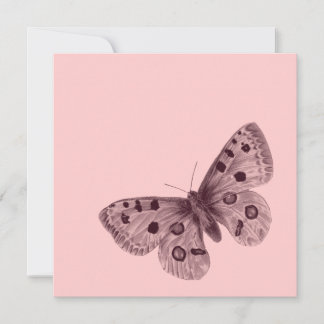 Pink Butterfly 16 . Geburtstag Einladung