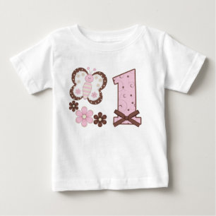 Pink Butterfly Baby T-shirt