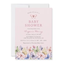 Pink Butterfly Babydusche