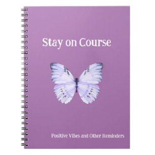 Pink Butterfly Bleibe auf Kurs und andere Erinneru Notizblock
