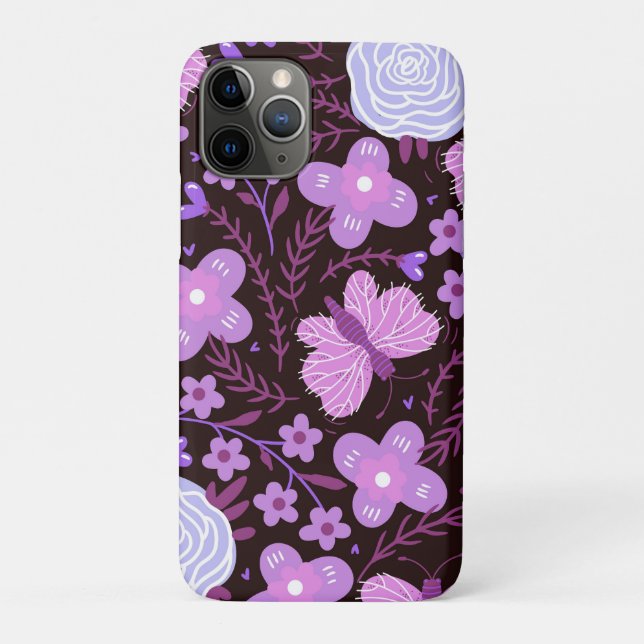 Pink Butterfly-Blume Case-Mate iPhone Hülle (Rückseite)