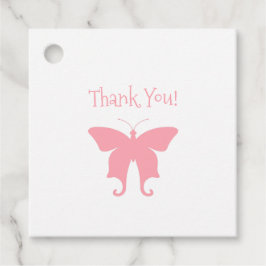 Pink Butterfly Danke Geschenkanhänger