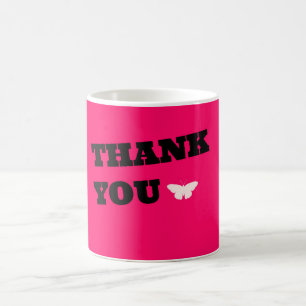 Pink Butterfly Danke Kaffeetasse