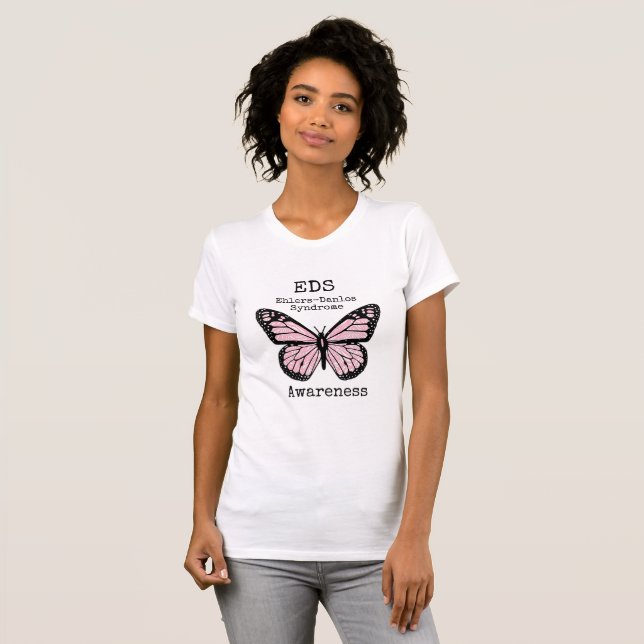 Pink Butterfly EDS Awareness Shirt (Vorne ganz)