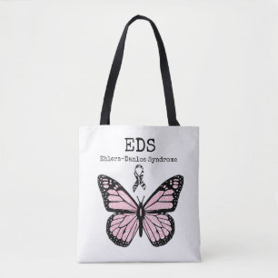 PInk Butterfly Ehlers-Danlos Syndrom EDS - Beutel Tasche