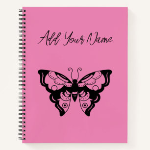 Pink Butterfly - Erstellen Sie Ihr eigenes Noteboo Notizbuch