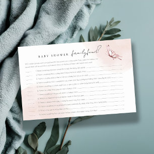 Pink Butterfly Family Feud Survey Baby Showspiel