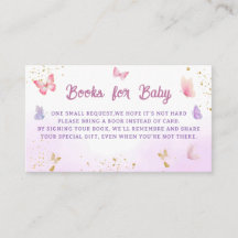Pink Butterfly Girl Duschbücher für Baby