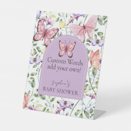 Pink Butterfly Lavendel Arch Custom Words Sockelschild