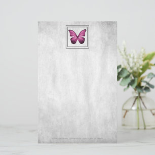 Pink Butterfly Personalisiert Stationierung Briefpapier