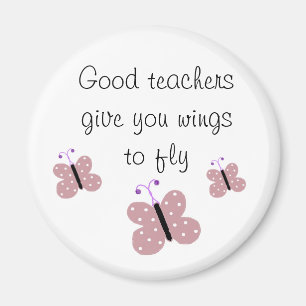 Pink Butterfly-Sprichwort Magnet