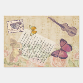 Pink Butterfly Symphony Geschenkpapier Set