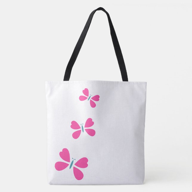 Pink Butterfly Tasche (Vorderseite)