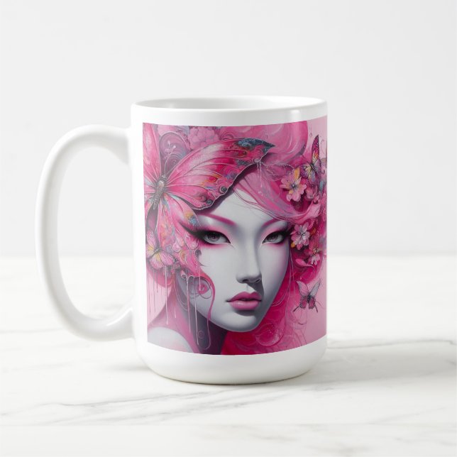 Pink Butterfly Tasse (Links)