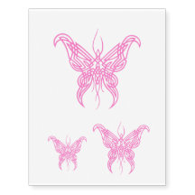 Pink Butterfly Temporäre Tattoos