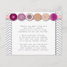 Pink Button Insert-Karte Postkarte