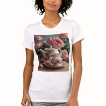 Pink Cabbage Rose Tee